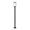 Z-Lite Sheridan 1 Light Outdoor Post Mounted Fixture, Black & White Opal 595PHBS-536P-BK - alternate 1